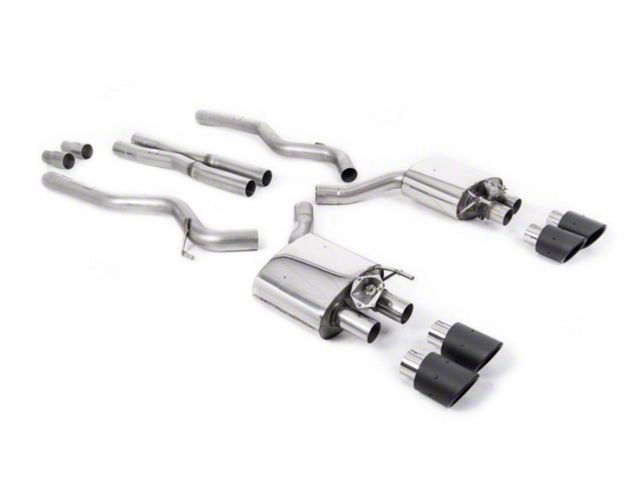 Milltek Quad Outlet Cat-Back Exhaust System with Carbon Fiber Tips (18-23 Mustang GT Fastback w/o Active Exhaust)