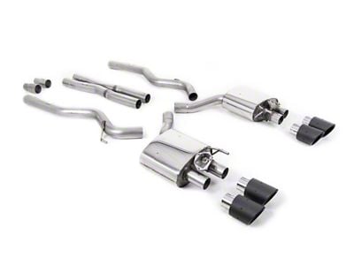 Milltek Quad Outlet Cat-Back Exhaust System with Cerakote Black Tips (18-23 Mustang GT Fastback w/o Active Exhaust)