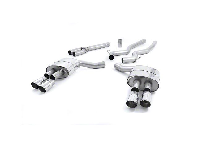 Milltek Quad Outlet Non-Resonated Cat-Back Exhaust System with Polished Tips (15-17 Mustang EcoBoost Premium Fastback)