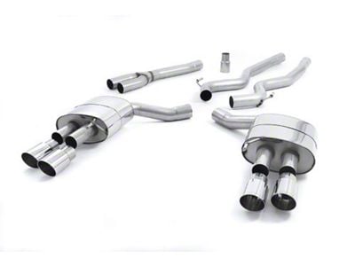 Milltek Quad Outlet Non-Resonated Cat-Back Exhaust System with Polished Tips (15-17 Mustang EcoBoost Premium Fastback)