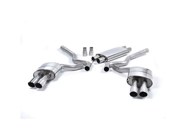 Milltek Quad Outlet Resonated Cat-Back Exhaust System with Polished Tips (15-17 Mustang GT Premium Fastback)