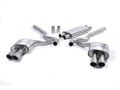 Milltek Quad Outlet Resonated Cat-Back Exhaust System with Titanium Tips (15-17 Mustang GT Premium Fastback)