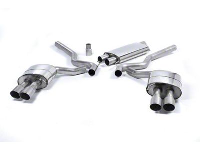 Milltek Quad Outlet Resonated Cat-Back Exhaust System with Titanium Tips (15-17 Mustang EcoBoost Premium Fastback)