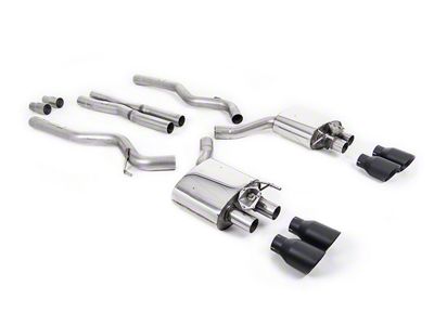 Milltek ValveSonic Non-Resonated Cat-Back Exhaust System with Black Tips (15-17 Mustang GT Premium w/ Roush Rear Valance)