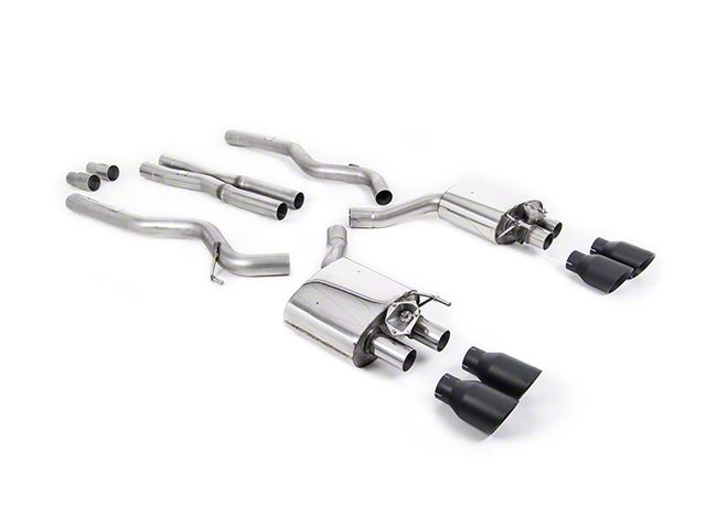 Milltek ValveSonic Non-Resonated Cat-Back Exhaust System with Black Tips (15-17 Mustang GT Premium w/ Roush Rear Valance)