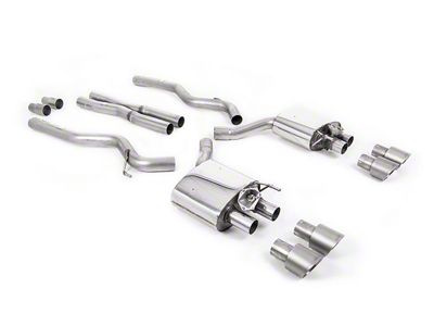 Milltek ValveSonic Non-Resonated Cat-Back Exhaust System with Brushed Titanium Tips (15-17 Mustang GT Premium w/ Roush Rear Valance)