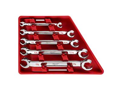 Milwaukee Tool Double End Flare Nut SAE Wrench Set ; 5-Piece