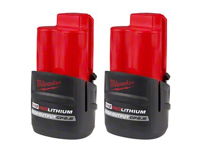 Milwaukee Tool M12 REDLITHIUM High Output CP2.5 Battery Pack; 2-Pack
