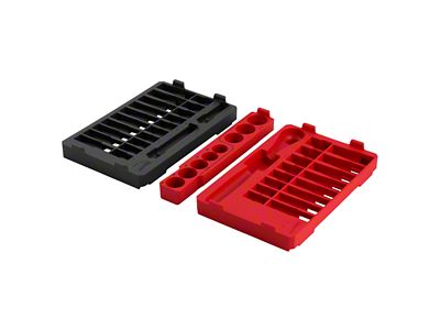 Milwaukee Tool 1/2-Inch Drive SAE and Metric Ratchet and Socket Set PACKOUT Trays; 47-Piece