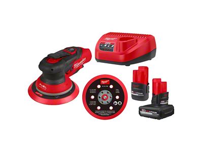 Milwaukee Tool M12 FUEL 3/16-Inch Orbit 6-Inch Lithium-Ion Brushless Cordless Random Orbital Sander Kit