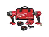 Milwaukee Tool M18 FUEL 1/2-Inch HTIW and 3/8-Inch MTIW Impact Wrench Automotive Combo Kit 