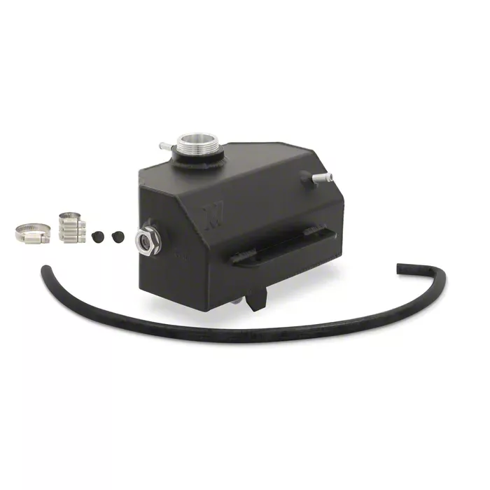 Mishimoto Aluminum Coolant Expansion Tank; Black (15-23 Mustang)