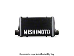 Mishimoto Carbon Fiber Intercooler with 20-Inch Gloss Black Core and Black End Tank Clamps; Straight Through Flow End Tank Orientation (Universal; Some Adaptation May Be Required)