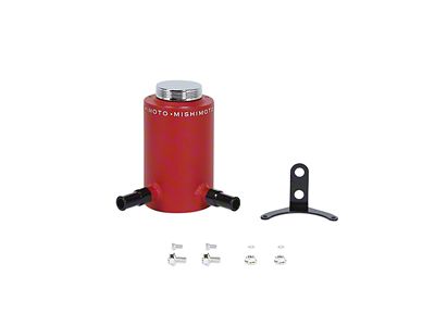 Mishimoto Aluminum Power Steering Reservoir Tank; Wrinkle Red (Universal; Some Adaptation May Be Required)