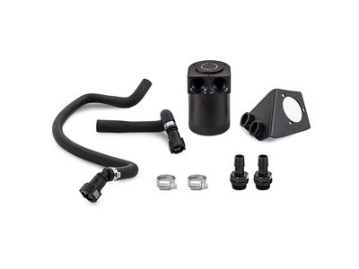 Mishimoto Baffled Oil Catch Can; PCV Side; Black (20-25 Corvette C8 Coupe)