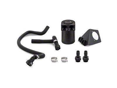 Mishimoto Baffled Oil Catch Can; PCV Side; Black (20-24 Corvette C8 Coupe)