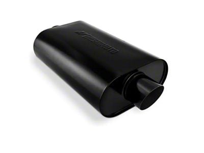 Mishimoto Center Muffler; 3-Inch Inlet/3-Inch Outlet; Black (Universal; Some Adaptation May Be Required)