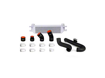 Mishimoto Performance Intercooler Kit with Black Piping; Polished (15-23 Mustang EcoBoost)
