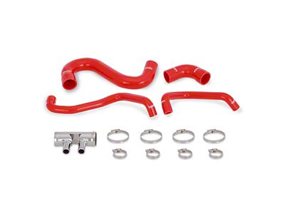 Mishimoto Silicone Lower Radiator Hose Kit; Red (15-23 Mustang GT)