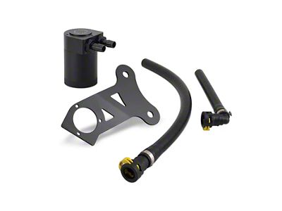 Mishimoto Baffled Oil Catch Can; PCV Side; Black (24-25 Mustang EcoBoost)