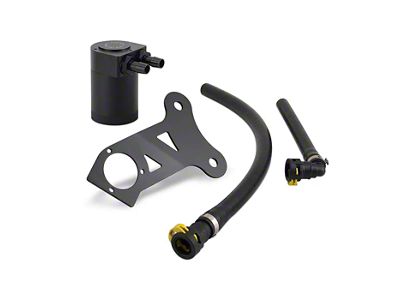 Mishimoto Baffled Oil Catch Can; PCV Side; Black (2024 Mustang EcoBoost)