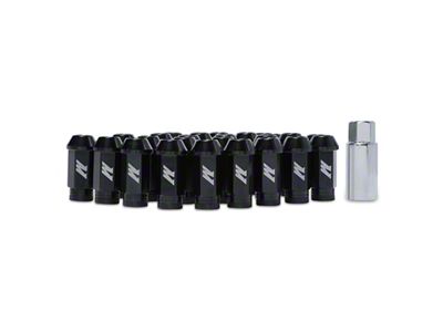 Mishimoto Black Locking Lug Nut Kit; 1/2-Inch x 20; Set of 20 (79-14 Mustang)