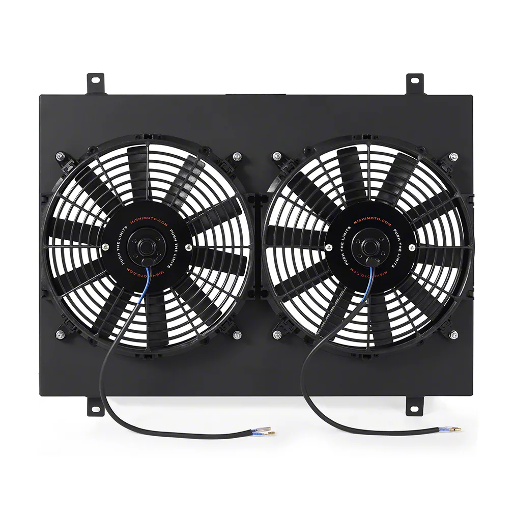 Mishimoto Mustang Performance Aluminum Radiator Fan Shroud Kit; Black