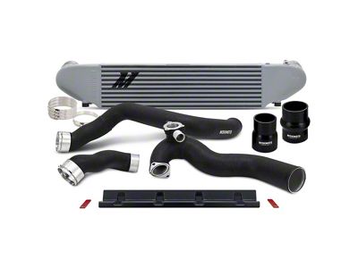 Mishimoto Performance Intercooler Kit with Black Piping; Silver (24-26 Mustang EcoBoost)
