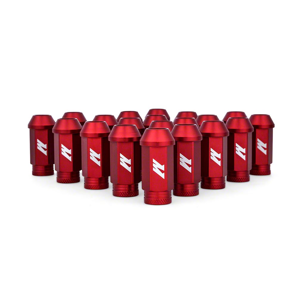 Mishimoto Mustang Red Locking Lug Nut Kit; 1/2-Inch x 20 Mishimoto Mustang Red Locking Lug Nut Kit; 1/2-Inch x 20