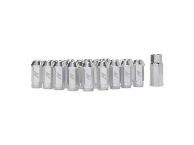 Mishimoto Silver Locking Lug Nut Kit; 1/2-Inch x 20; Set of 20 (79-14 Mustang)