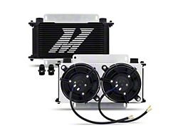 Mishimoto Universal 19-Row Dual Pass Oil Cooler Kit with Fans; Black (Universal; Some Adaptation May Be Required)