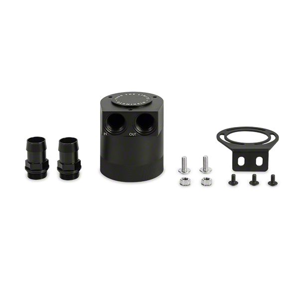 Mishimoto Mustang Universal High-Flow Baffled Oil Catch Can Kit; Black ...