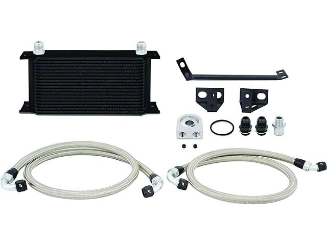 Mishimoto Non-Thermostatic Oil Cooler Kit; Black (15-23 Mustang EcoBoost)