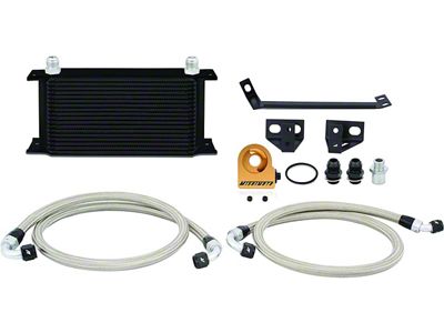 Mishimoto Thermostatic Oil Cooler Kit; Black (15-23 Mustang EcoBoost)