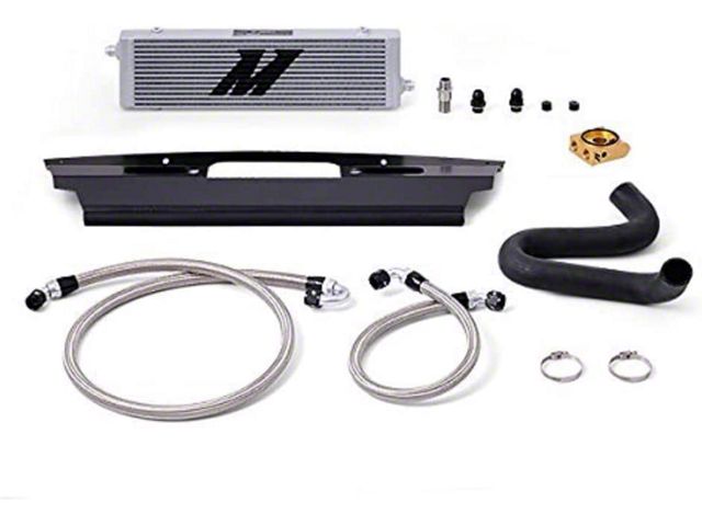 Mishimoto Thermostatic Oil Cooler Kit; Silver (15-17 Mustang GT)