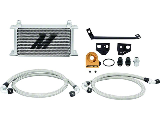 Mishimoto Non-Thermostatic Oil Cooler Kit; Silver (15-23 Mustang EcoBoost)