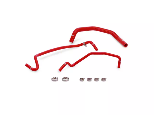 Mishimoto Silicone Ancillary Coolant Hose Kit; Red (15-23 Mustang GT)