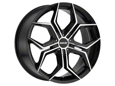 MKW Offroad M121 Gloss Black Wheel; 22x9; 18mm Offset (06-10 RWD Charger)