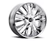 MKW Offroad M122 Chrome Wheel; 22x9; 18mm Offset (06-10 RWD Charger)