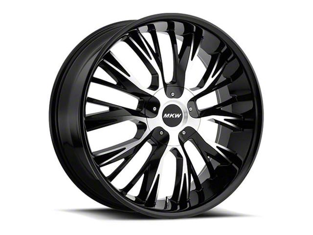 MKW Offroad M122 Gloss Black Wheel; 22x9; 18mm Offset (06-10 RWD Charger)