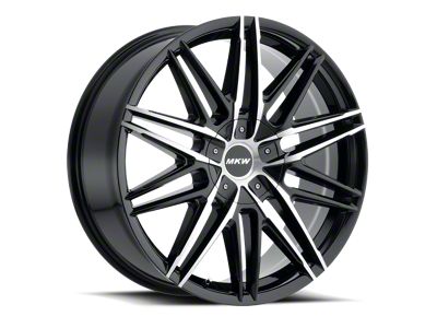 MKW Offroad M124 Gloss Black Wheel; 22x9; 18mm Offset (06-10 RWD Charger)