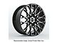 MKW Offroad M128 Gloss Black Wheel; 22x9; 15mm Offset (06-10 RWD Charger)