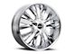 MKW Offroad M122 Chrome Wheel; 22x9; 18mm Offset (11-23 RWD Charger)