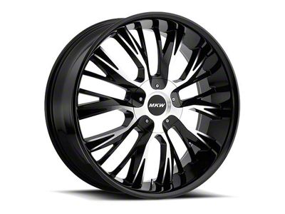 MKW Offroad M122 Gloss Black Wheel; 22x9; 18mm Offset (11-23 RWD Charger)
