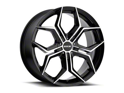MKW M121 Gloss Black Machined Wheel; 20x8.5; 35mm Offset (21-25 Mustang Mach-E)