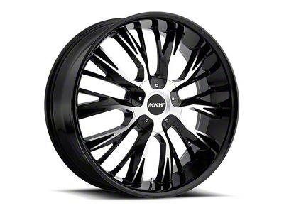 MKW M122 Gloss Black Machined Wheel; 18x8; 40mm Offset (24-26 Mustang EcoBoost w/o Performance Pack)