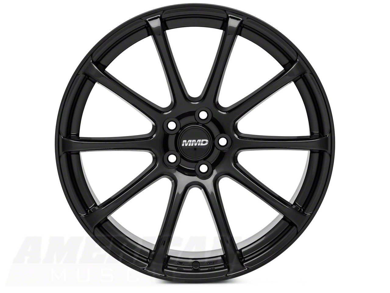 MMD Mustang Axim Gloss Black Wheel; Rear Only; 20x10; 45mm Offset