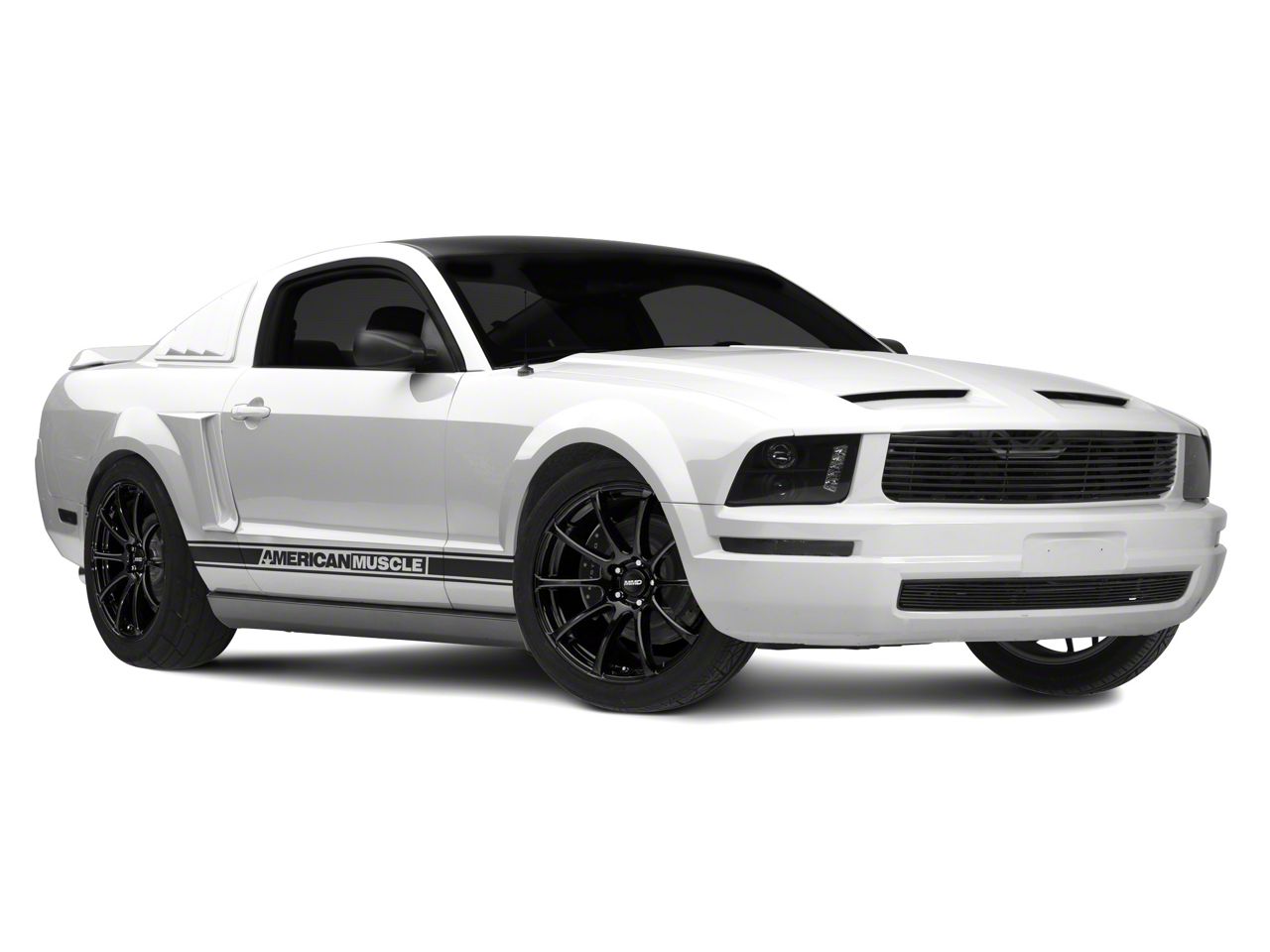 MMD Mustang Axim Gloss Black Wheel; Rear Only; 20x10; 45mm Offset