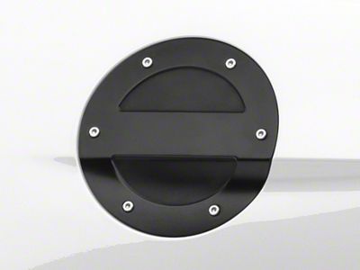 MMD Billet Aluminum Fuel Door; Black (15-23 Mustang)