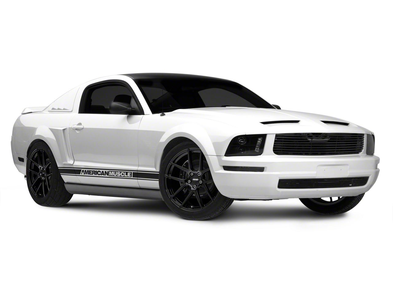 MMD Mustang Zeven Gloss Black Wheel; Rear Only; 20x10; 45mm